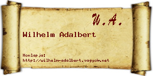Wilhelm Adalbert névjegykártya